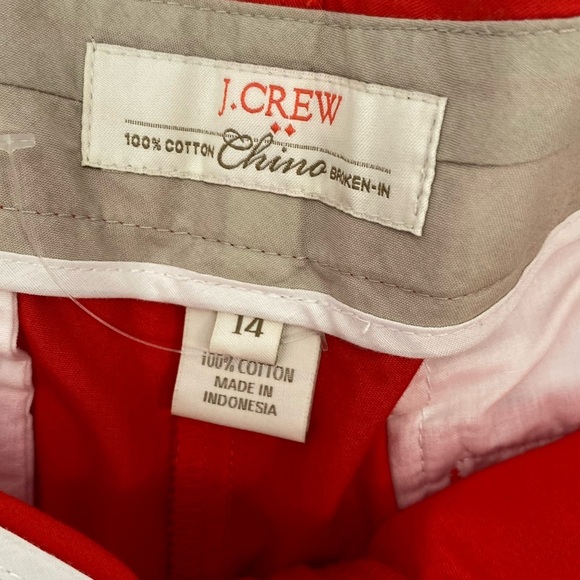 J.Crew Red Chino Broken-in 5” Shorts size 14 - Picture 3 of 7